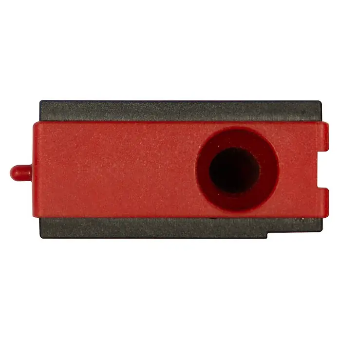 Wiha Taschenwasserwaage - 80 mm, Anzahl Libellen: 2 Stk. - Roter und schwarzer Bleistiftspitzer mit runder Klingenöffnung.