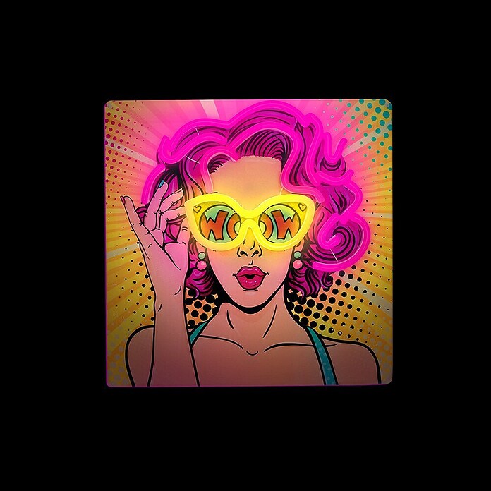 Lámpara LED decorativa Neon Power Woman (4,6 W, Power Woman, An x Al: 32 x 32 cm) | BAUHAUS