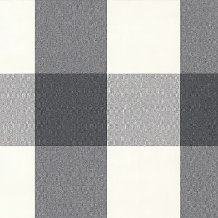 A.S. Création Vliestapete Elegance Karomuster - Grau/Weiß, Grafisch, 10,05 x 0,53 m - Großes Schwarz-Weiß-Karo-Muster aus strapazierfähigem Stoff, ideal für Tischdecken, Vorhänge oder Polsterarbeiten. Vielseitig und stilvoll.