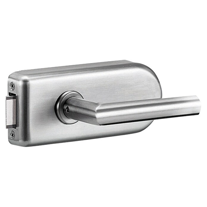 Diamond Doors Herraje para puerta de vidrio (Efecto de acero inoxidable, Taladro de cinta / cintas: Office, 3 piezas, Sin cerrojo)
