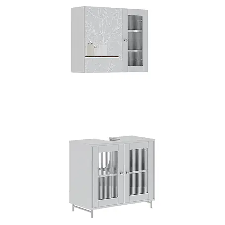 Vicco  Badmöbel-Set Malte Weiß 2 Teile
