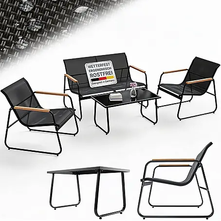 Juskys  Loungemöbel-Set Genua
