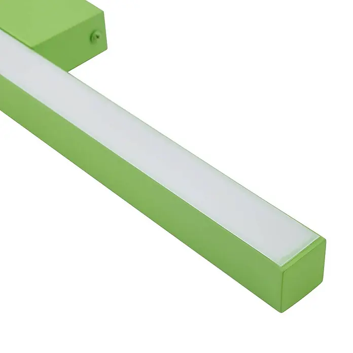 Lucande Wandleuchte Check - L x B x H: 8,5 x 43,37 x 20,5 cm, grün, grün - Grünes lineares LED-Licht mit transluzentem Diffusor.