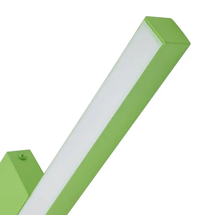Lucande Wandleuchte Check - L x B x H: 8,5 x 43,37 x 20,5 cm, grün, grün - Grüne, rechteckige LED-Leuchte mit weißem Diffusorstreifen, möglicherweise wandmontiert.