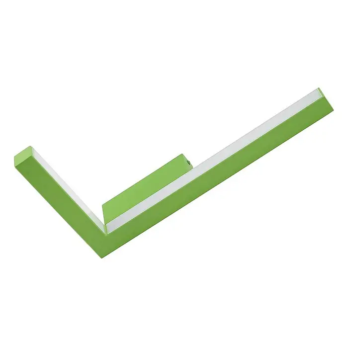Lucande Wandleuchte Check - L x B x H: 8,5 x 43,37 x 20,5 cm, grün, grün - Grüne, hakenförmige LED-Wandleuchte mit weißem Diffusorstreifen.