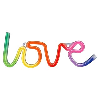 Lámpara LED decorativa Love RGB (Love RGB, An x Al: 35,5 x 13 cm)