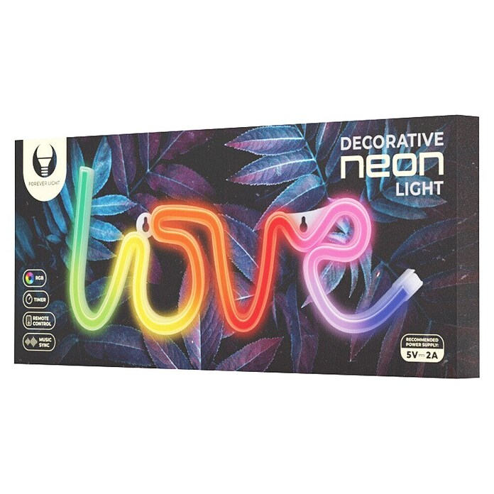 Lámpara LED decorativa Love RGB (Love RGB, An x Al: 35,5 x 13 cm) | BAUHAUS