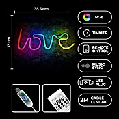 Lámpara LED decorativa Love RGB (Love RGB, An x Al: 35,5 x 13 cm) | BAUHAUS