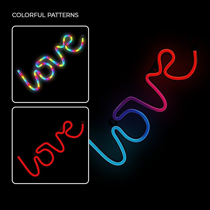 Lámpara LED decorativa Love RGB (Love RGB, An x Al: 35,5 x 13 cm) | BAUHAUS