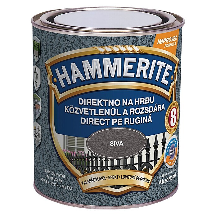 Hammerite Lak u boji  (Alkidna smola, 750 ml, Sive boje, Sjaj) | BAUHAUS