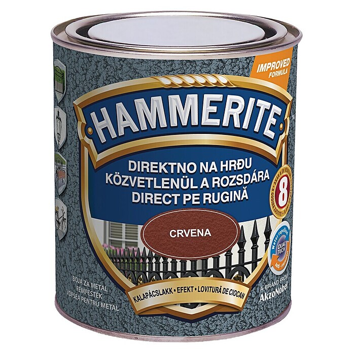Hammerite Efekt lak  (Crvene boje, Sjaj, 750 ml, Na bazi otapala) | BAUHAUS