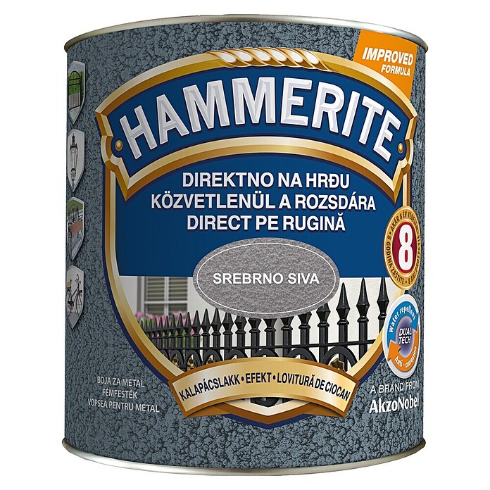 Hammerite Lak u boji  (Boja: Srebrno-siva, Sjaj, 2,5 l, Na bazi otapala) | BAUHAUS