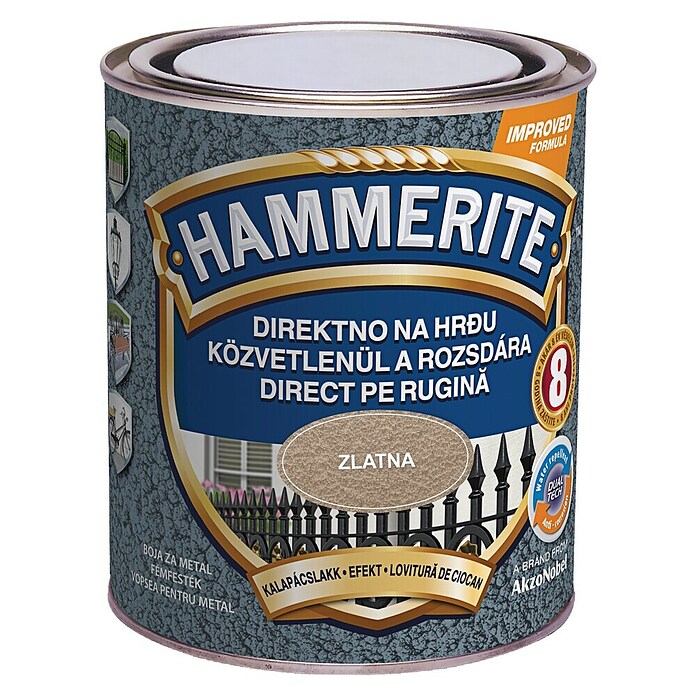 Hammerite Efekt lak Hammered  (Zlatne boje, Sjaj, 750 ml, Na bazi otapala) | BAUHAUS