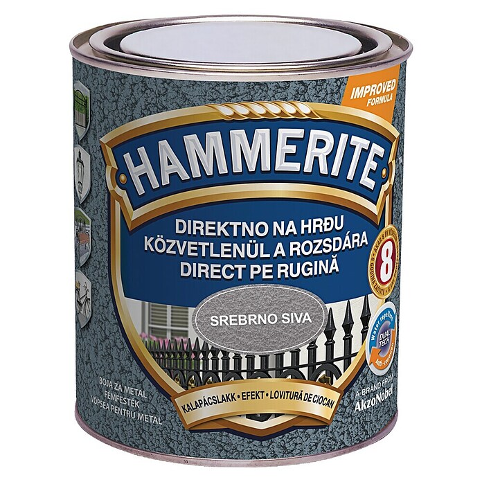 Hammerite Efekt lak  (Srebrne boje, Sjaj, 750 ml, Na bazi otapala) | BAUHAUS