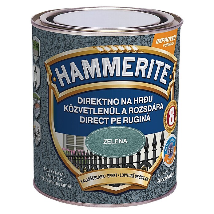 Hammerite Efekt lak Hammered  (Zelene boje, Sjaj, 750 ml, Na bazi otapala) | BAUHAUS