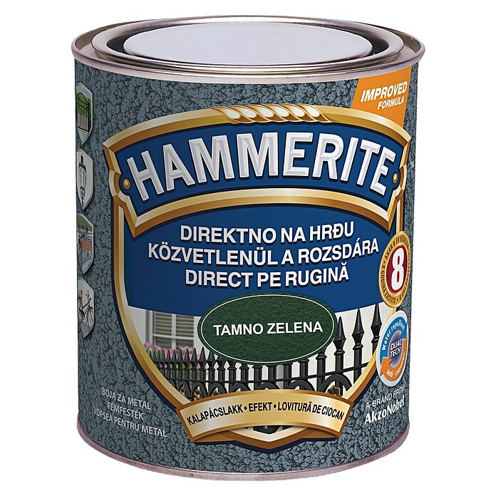 Hammerite Lak u boji  (Tamno zelena, Sjaj, 750 ml, Na bazi otapala) | BAUHAUS