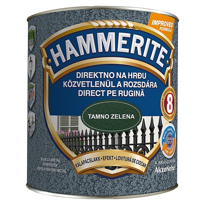 Hammerite Efekt lak Hammered  (Tamno zelene boje, Sjaj, 2,5 l, Na bazi otapala) | BAUHAUS