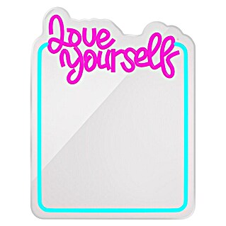 Espejo con luz LED Neon Mirror (5,2 W, 34,5 x 44 cm, Interruptor, Espejo Love)
