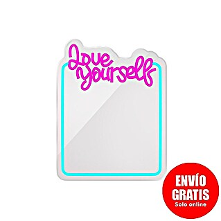 Lámpara LED decorativa Neon Mirror (5,2 W, Espejo Love, An x Al: 34,5 x 44 cm)