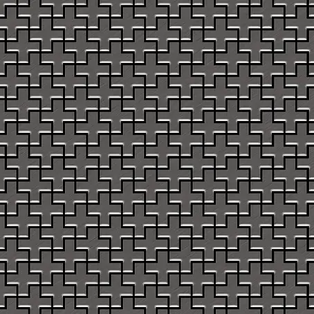 ALLOY  Mosaikfliese Mosaik Fliese massiv Titan gebürstet dunkelgrau 1,6mm Swiss Cross-Ti-SB