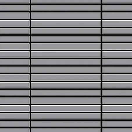 ALLOY  Mosaikfliese Mosaik Fliese massiv Metall Edelstahl matt grau 1,6mm stark Linear-S-S-MA