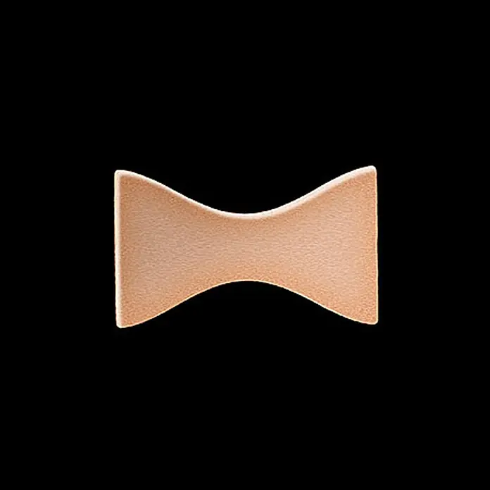 ALLOY Mosaikfliese Mosaik Fliese massiv Metall Kupfer gewalzt kupfer 1,6mm stark Kismet-CM - 329 x 299 mm, Bronze, Sonstiges - Hautfarbener, schleifenförmiger Nasenstreifen mit texturierter Oberfläche.