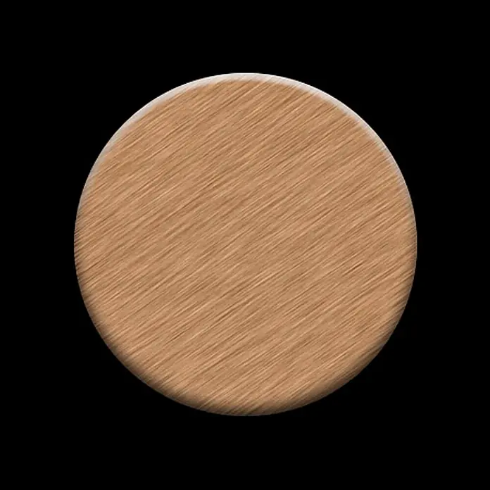 ALLOY Mosaikfliese Mosaik Fliese massiv Titan gebürstet kupfer 1,6mm stark Medallion-Ti-AB - 313 x 256 mm, Bronze, Sonstiges - Runder, hellbrauner Kreis mit gebürsteter Holzmaserung.