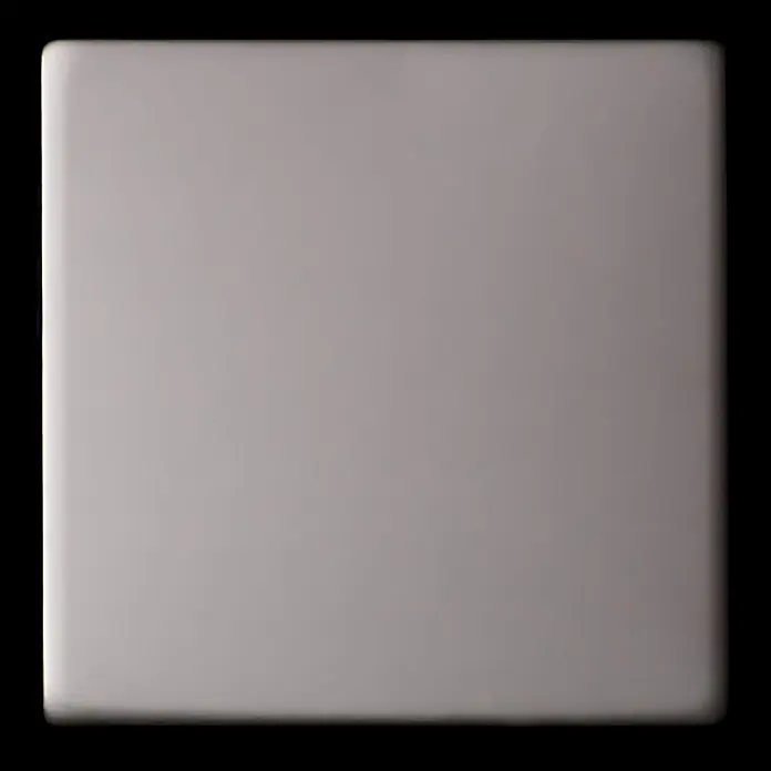 ALLOY Mosaikfliese Mosaik Fliese massiv Metall Edelstahl matt grau 1,6mm stark Attica-S-S-MA - 295 x 295 mm, Grau, Silber, Matt - Glattes, hellgraues Quadrat mit abgerundeten Ecken und Kanten.