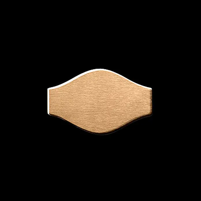 ALLOY Mosaikfliese Mosaik Fliese massiv Metall Titan gebürstet kupfer 1,6mm stark Karma-Ti-AB - 329 x 301 mm, Bronze, Sonstiges - Gebürsteter goldfarbener Metallverbinder mit konkaver, länglicher Form.