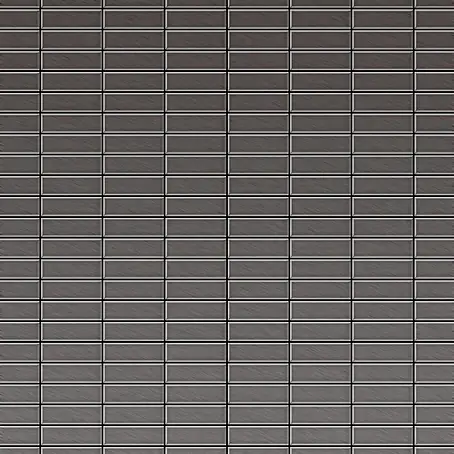 ALLOY  Mosaikfliese Mosaik Fliese massiv Titan gebürstet dunkelgrau 1,6mm stark Cabin-Ti-SB