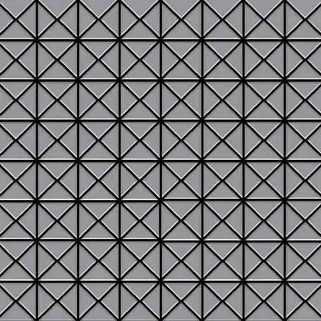 ALLOY  Mosaikfliese Mosaik Fliese massiv Metall Edelstahl matt grau 1,6mm stark Deco-S-S-MA