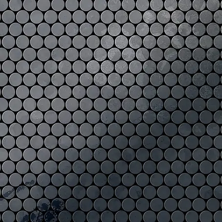 ALLOY  Mosaikfliese Mosaik Fliese massiv Metall Rohstahl gewalzt grau 1,6mm stark Penny-RS