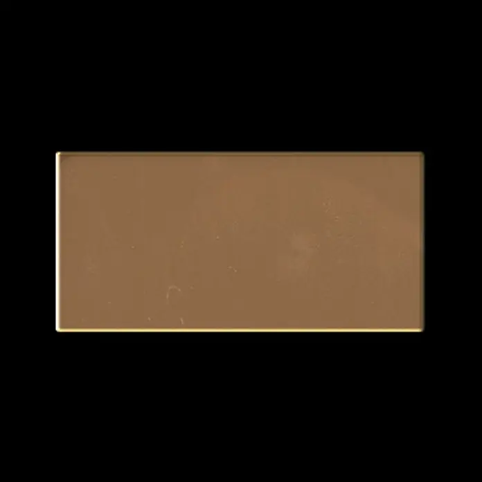 ALLOY Mosaikfliese Mosaik Fliese massiv Titan hochglänzend kupfer 1,6mm stark Subway-Ti-AM - 76 x 152 mm, Bronze, Hochglänzend - Glatte, rechteckige, bronzefarbene Platte.
