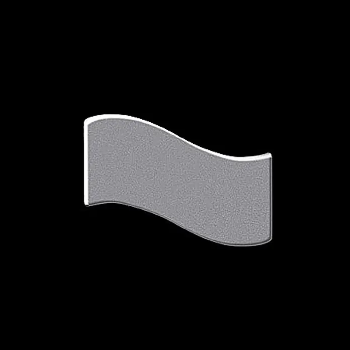 ALLOY Mosaikfliese Mosaik Fliese massiv Metall Edelstahl matt grau 1,6mm stark Flux-S-S-MA - 318 x 305 mm, Grau, Silber, Matt - Graues, gewelltes Banner mit Textur und weißem Rand.