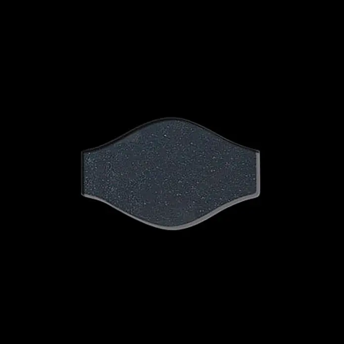 ALLOY Mosaikfliese Mosaik Fliese massiv Metall Rohstahl gewalzt grau 1,6mm stark Karma-RS - 329 x 301 mm, Grau, Sonstiges - Eine dunkelgraue, glitzernde Perle mit geschwungenen Seiten, ideal für Schmuck oder Bastelarbeiten.