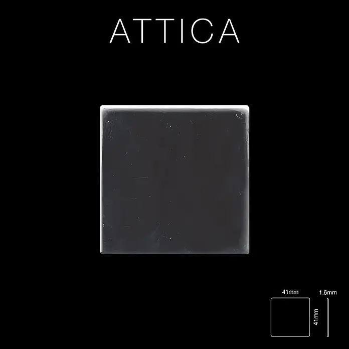 ALLOY Mosaikfliese Mosaik Fliese massiv Metall Titan hochglanz dunkelgrau 1,6mm Attica-Ti-SM - 295 x 295 mm, Schwarz, Grau, Hochglänzend - Dunkles quadratisches Panel, 41x41x1.6mm.