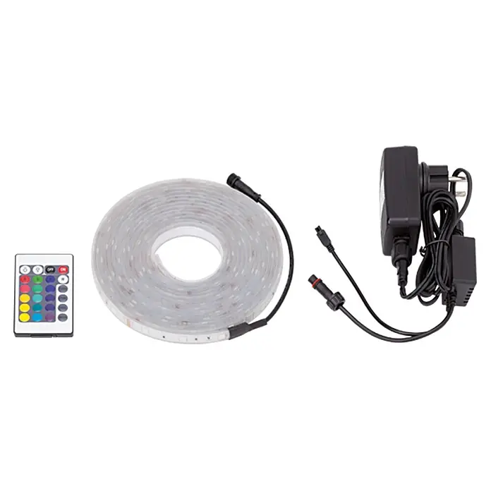 Starlux Tira LED - Largo: 5 m, Color de luz: RGB, 22 W - Tira de luz LED con mando a distancia, adaptador de corriente y conectores. Ideal para crear iluminación ambiental en varios colores y brillo.