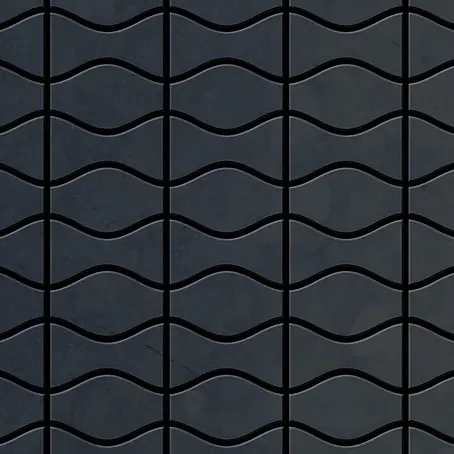 ALLOY  Mosaikfliese Mosaik Fliese massiv Metall Rohstahl gewalzt grau 1,6mm Kismet & Karma-RS