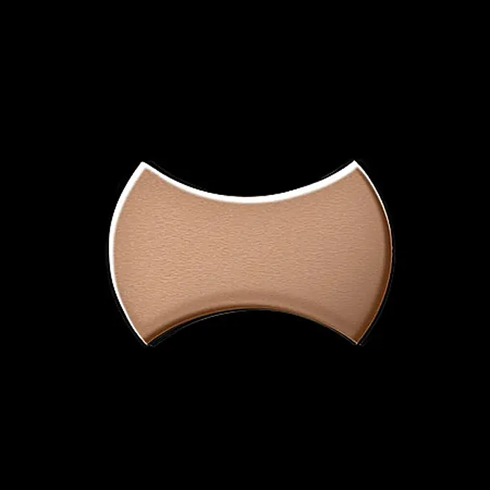 ALLOY Mosaikfliese Mosaik Fliese massiv Metall Kupfer gewalzt kupfer 1,6mm stark Infinit-CM - 322 x 322 mm, Bronze, Sonstiges - Hellbrauner, sanduhrförmiger Pflasterstein.