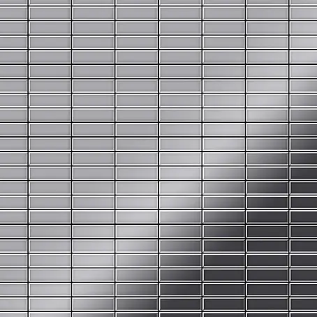 ALLOY  Mosaikfliese Mosaik Fliese massiv Edelstahl marine hochglanz grau 1,6mm Cabin-S-S-MM