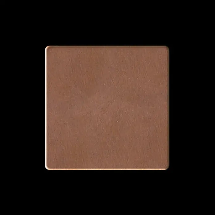 ALLOY Mosaikfliese Mosaik Fliese massiv Metall Kupfer gewalzt kupfer 1,6mm stark Cinquanta-CM - 306 x 306 mm, Bronze, Sonstiges - Quadratische Platte aus gebürstetem Kupfer mit abgerundeten Ecken.