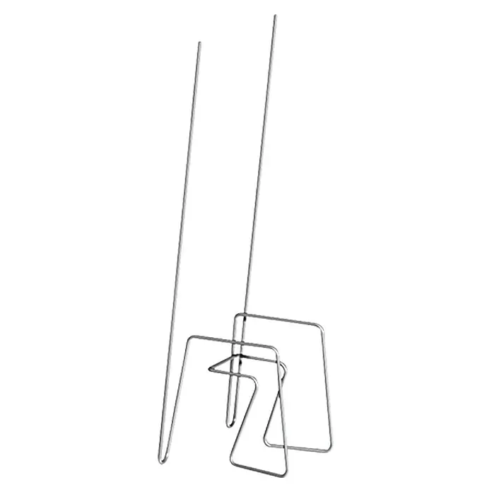 Sarei Taubenschutz Typ 4 - Länge: 45 mm, Geeignet für: Dachrinnen - Metall-Schilderständer mit zwei langen Stäben und einer Basis mit rechteckigen und z-förmigen Drahtrahmen.