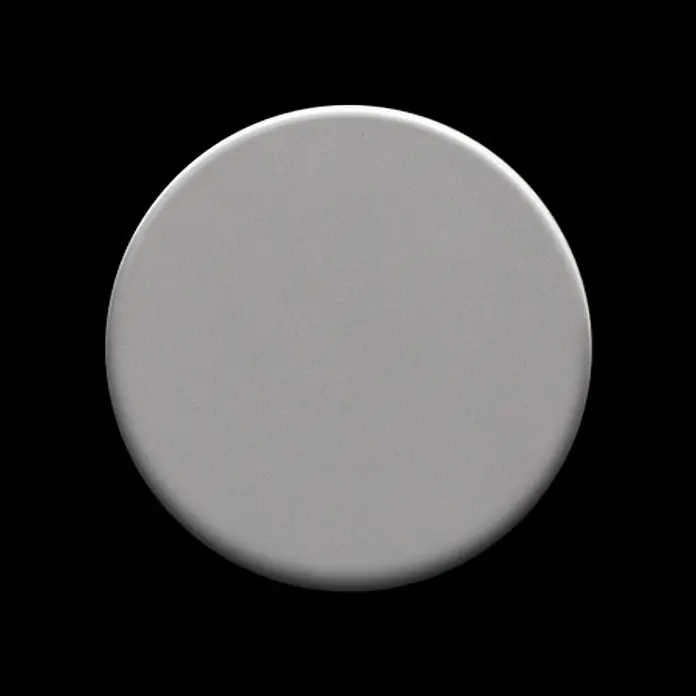 ALLOY Mosaikfliese Mosaik Fliese massiv Edelstahl matt grau 1,6mm stark Medallion-S-S-MA - 313 x 256 mm, Grau, Silber, Matt - Mattgrauer runder Knopf, dezent erhaben.