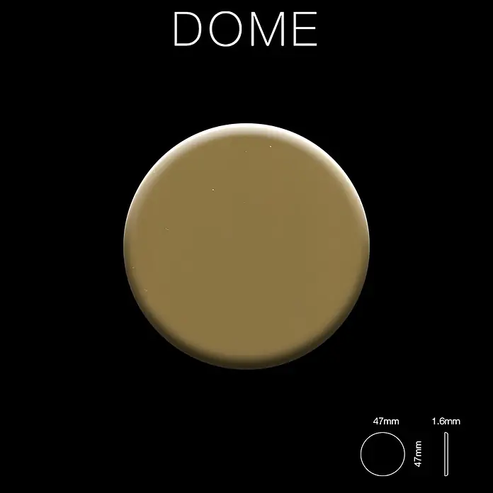 ALLOY Mosaikfliese Mosaik Fliese massiv Metall Titan hochglänzend gold 1,6mm stark Dome-Ti-GM - 313 x 256 mm, Gold, Hochglänzend - Goldene Kuppel, 47mm Durchmesser, 1,6mm dick.