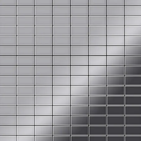 ALLOY  Mosaikfliese Mosaik Fliese massiv Metall Edelstahl marine hochglanz grau Bauhaus-S-S-MM