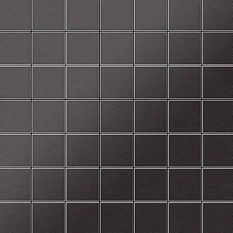ALLOY  Mosaikfliese Mosaik Fliese massiv Titan gebürstet dunkelgrau 1,6mm stark Attica-Ti-SB