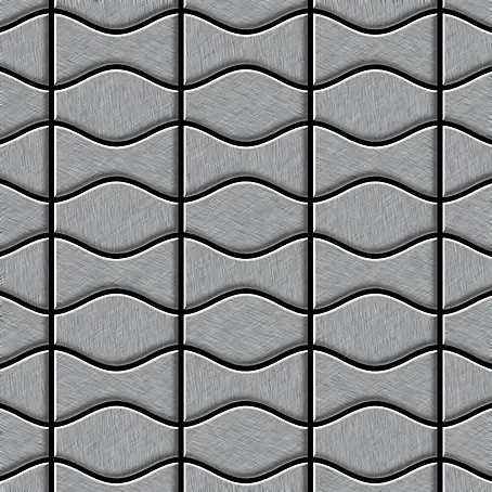ALLOY  Mosaikfliese Mosaik Fliese massiv Edelstahl marine gebürstet Kismet & Karma-S-S-MB