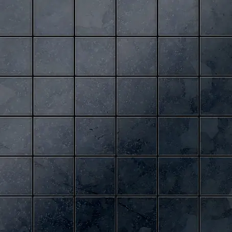 ALLOY  Mosaikfliese Mosaik Fliese massiv Metall Rohstahl gewalzt grau 1,6mm stark Cinquanta-RS