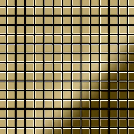 ALLOY  Mosaikfliese Mosaik Fliese massiv Titan hochglänzend gold 1,6mm stark Mosaic-Ti-GM
