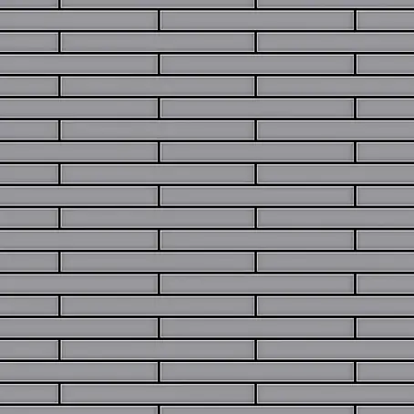 ALLOY  Mosaikfliese Mosaik Fliese massiv Metall Edelstahl matt grau 1,6mm stark Deedee-S-S-MA